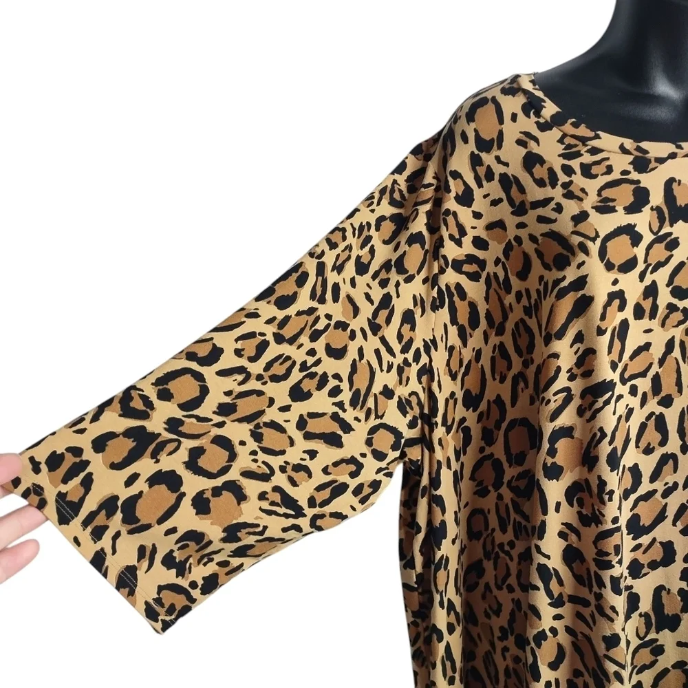 Jessica London Women's Plus Size Swing Leopard Print Top Blouse Size 26/28 - Picture 6 of 10